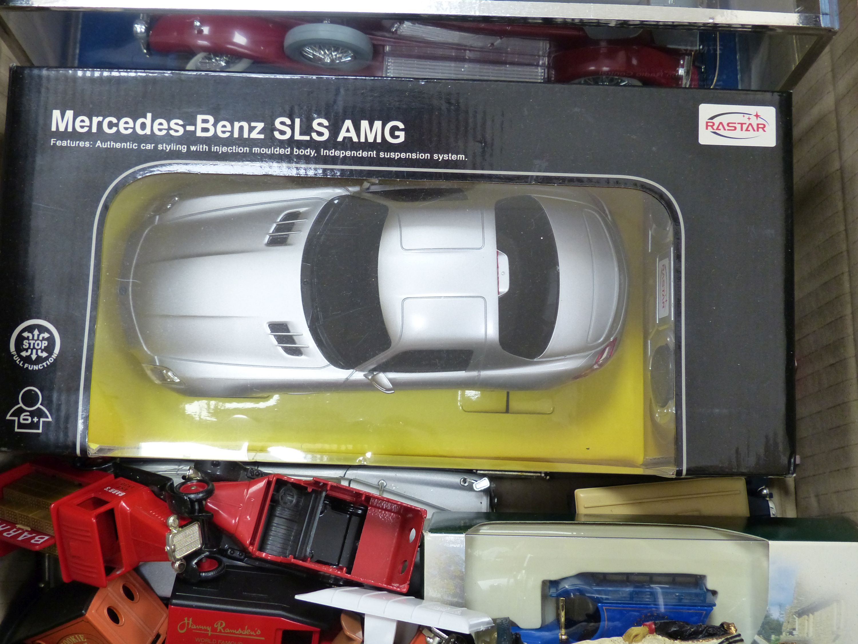 A collection of Matchbox, Dinky and other model cars and other toys